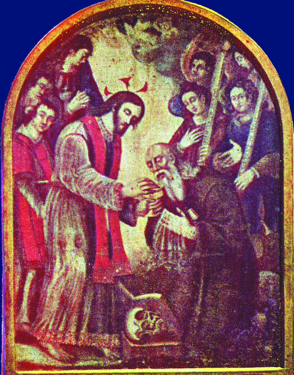 Una delle Comunioni miracolose di San Girolamo il Beato Giacomo da Montieri (Giacomo da Montieri), visse per lunghi periodi nutrendosi solo dell'Eucaristia. Gesù stesso gli diede la Santa Comunione in varie occasioni. Pittore dell'inizio del XVI secolo